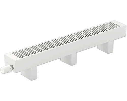 Licon Heat Standkonvektor KORALINE Basic LKB H 250 x L 3000 x T 130 mm weiß Konvektorheizkörper mit Thermostat für gleichmäßige Wärmeverteilung