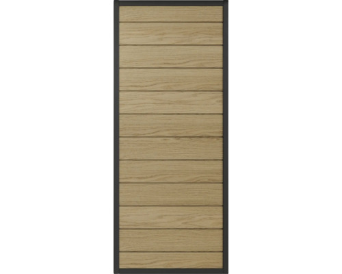 Holztür mit horizontalen Paneelen und Rahmen