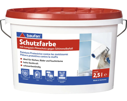 Baufan Schutzfarbe weiß 2,5 L