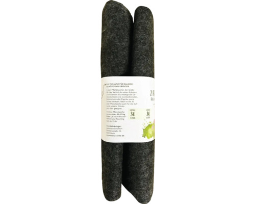 Zwei graue Pflanzsäcke aus Filz mit einem Fassungsvermögen von je 30 Litern.