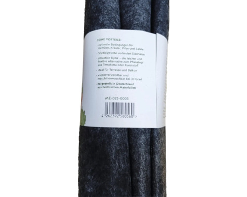 Pflanzvlies für Gemüse, Kräuter, Pilze und Salate, waschbar bei 30 Grad