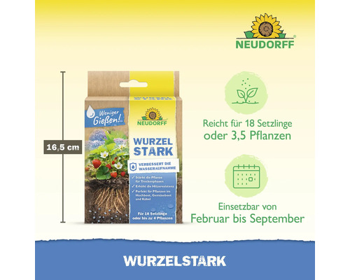 Neudorff Wurzelstark zur Verbesserung der Wasseraufnahme, Packung mit 16,5 Zentimeter Höhe