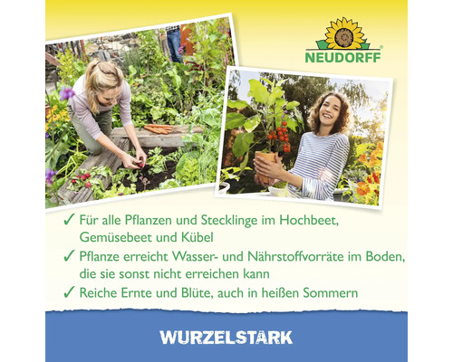 Anwendung von Neudorff Produkten im Gemüse- und Hochbeet