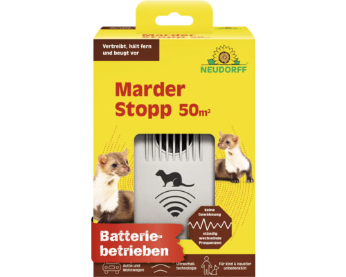 Marderabwehr Neudorff MarderStopp Ultraschall 1 St. 50 qm Neudorff Marder Stopp 50 Quadratmeter Packung zur Mardervertreibung