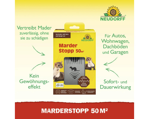 Neudorff Marderstopp 50 Quadratmeter zur Marderabwehr für Autos, Wohnwagen, Dachböden und Garagen