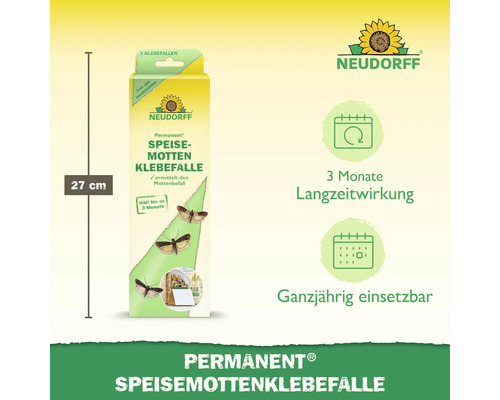 Neudorff Permanent Lebensmittelmottenfalle mit einer Höhe von 27 Zentimetern