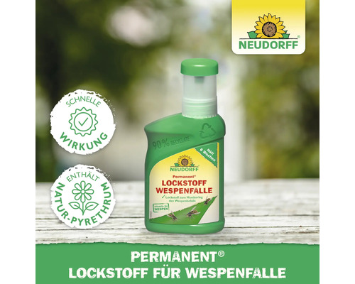 Neudorff Permanent Lockstoff für Wespenfalle in grüner Flasche