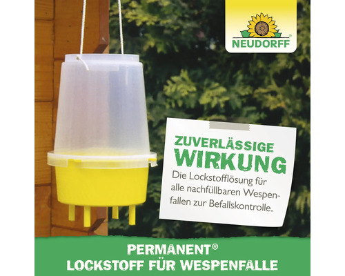 Wespensammelfalle mit Aufhängevorrichtung und Neudorff Logo