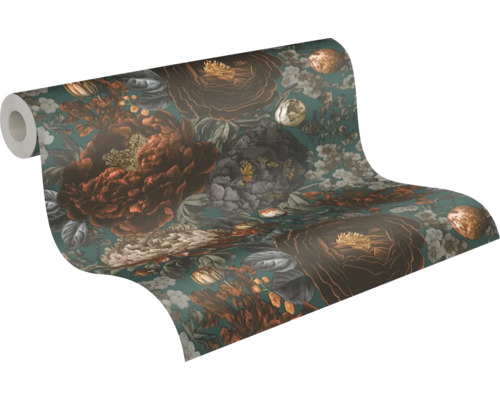 Tapetenrolle mit Blumenmuster