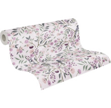 Tapetenrolle mit Vogel- und Blumenmuster