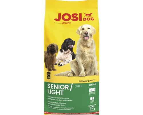 Hundfutter trocken JosiDog Senior / Light 15 kg energiereduziert für wenig aktive oder ältere Hunde