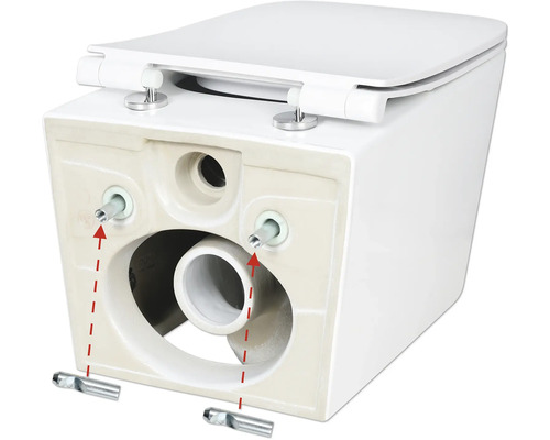 Wand-Tiefspül-WC mit Befestigungsmaterial