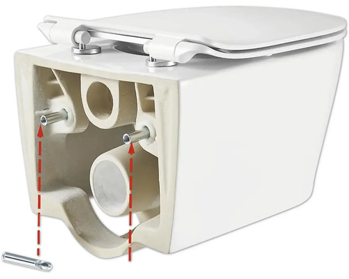 Wand-Tiefspül-WC mit Befestigung