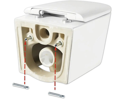 Wand-Tiefspül-WC mit Montageelementen