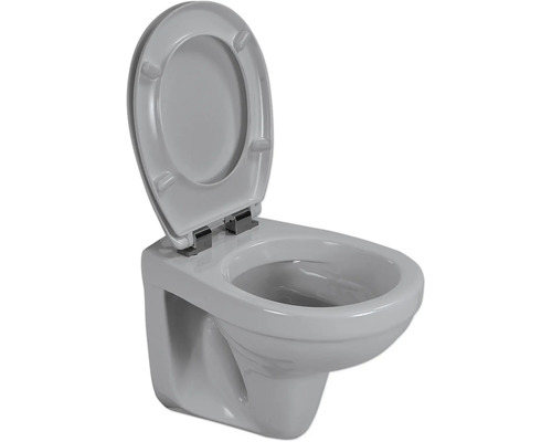 Wand-Tiefspül-WC mit offenem Spülrand und WC-Sitz