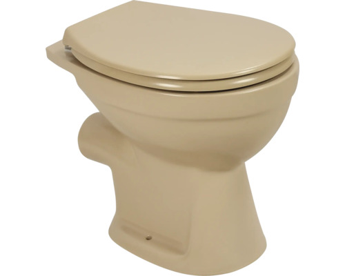 Stand-WC Tiefspüler ohne Spülrand beige matt ohne WC-Sitz 1280619