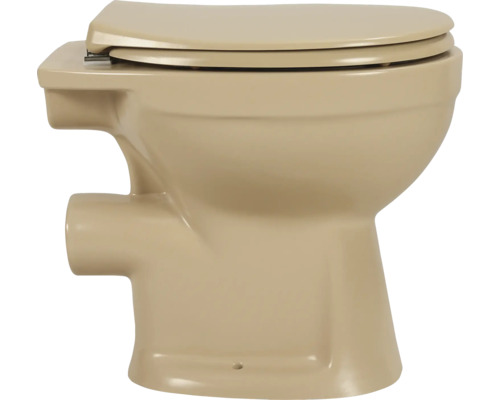 Keramiktoilette mit Spülkasten und Toilettensitz