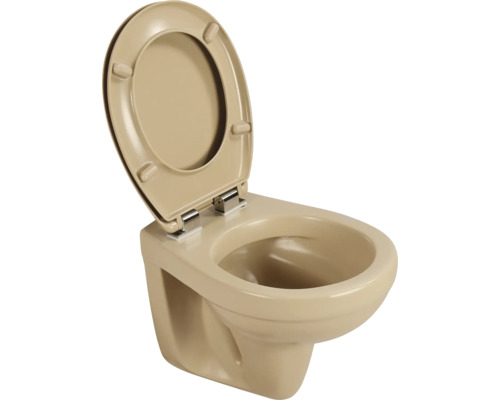 Wand-Tiefspülklosett mit offenem Spülrand und WC-Sitz