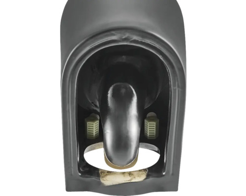 Nahaufnahme eines Toilettenablaufrohrs mit Filtern