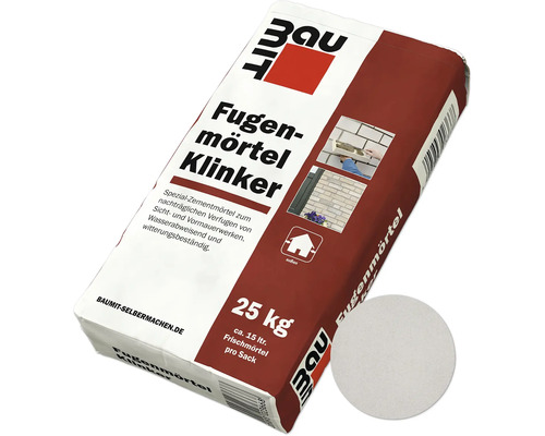 Baumit Fugenmörtel für Klinker & Verblender silbergrau "Marmor" 25 kg Bau Mit Fugenmörtel Klinker 25 kg Sack