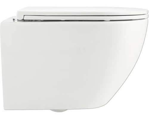 Wandhängendes WC mit geschlossenem Spülrand und WC Sitz