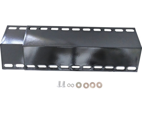 Repair & Replace Brennerabdeckung, Stahl, einstellbarer Flammenschutz Länge 26 - 48 cm, Breite 10,6 cm Grill Brenner Abdeckung mit Befestigungsmaterial