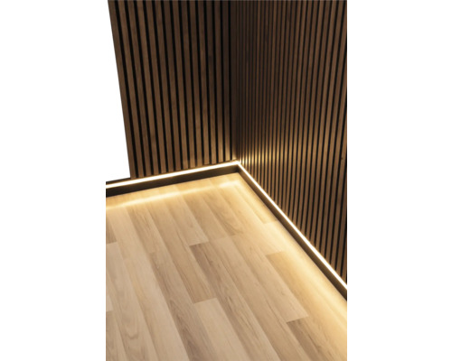 Sockelleiste für Akustikpaneele für indirekte Belecuhtung inkl. Diffusor 2000 x 80 x 20 mm