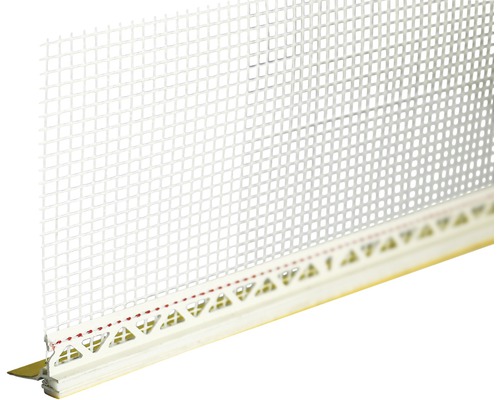 PROTEKTOR Anputzdichtleiste Hart-und Weich-PVC inkl. Membran und Gewebe für Putzstärke 10 mm 2600 mm x 10 mm x 6,5 mm