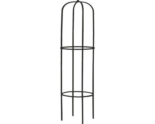 Obelisk VATAX Metall 20 x 20 x 125 cm schwarz Pflanzenstütze aus Metall für den Garten