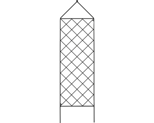 Rankgitter VATAX MARICA Metall 35 x 190 cm schwarz Kletterhilfe aus Metall mit Rautenmuster für Pflanzen