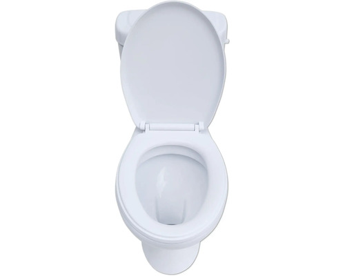 Weisse Toilette mit offenem Deckel