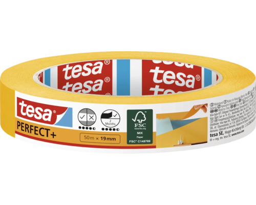 Tesa Perfect Plus Malerband, 50 Meter mal 19 Millimeter