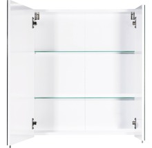 Spiegelschrank Möbelpartner Basic 60 x 16 x 70,7 cm weiß hochglanz 2-türig