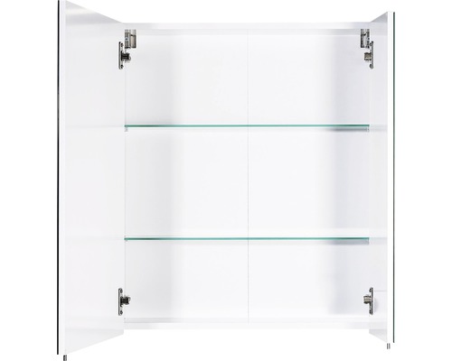 Spiegelschrank Möbelpartner Basic 60 x 16 x 70,7 cm weiß hochglanz 2-türig