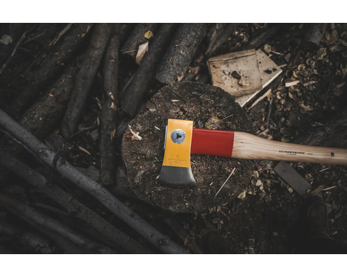 Ochsenkopf Holzspaltaxt auf einem Hackklotz