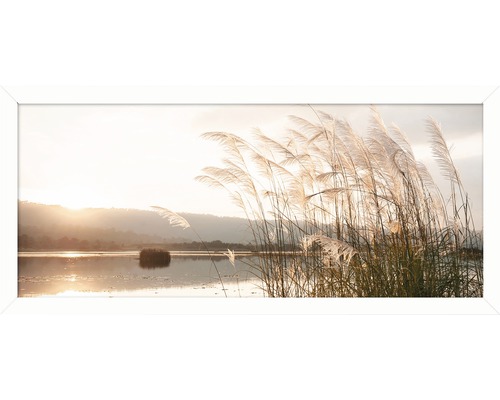 Gerahmtes Bild Beautiful lake 60x130cm