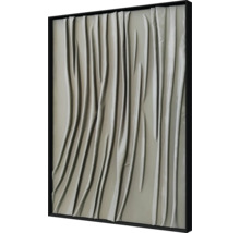 Wandbild mit Faltenmuster in einem schwarzen Rahmen