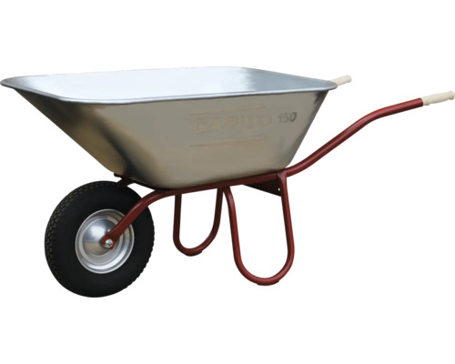 Schubkarre mit Metallwanne und einem Rad
