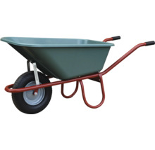 CAPITO Standard Schubkarre ALLCAR 100 Liter PP Tiefmulde, Gummiräder mit Blockprofil und Stahlfelge inkl. Kunststoffgriffe