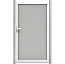 Einzeltor GroJa Premo HPL Rahmen silber 100 x 180 cm grau