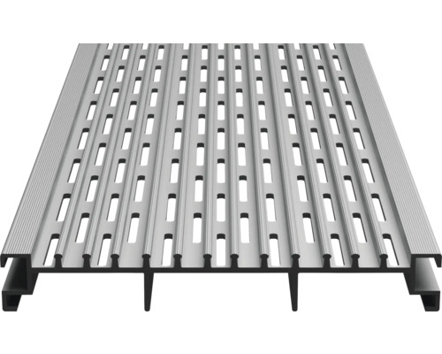 Drainage- und Belüftungsprofil Pro 1900 x 150 x 21 mm Metallgitterrost mit länglichen Aussparungen für Bauprojekte