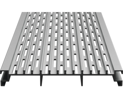 Drainage- und Belüftungsprofil Pro 3000 x 150 x 21 mm Metallrost mit Schlitzen für den Außenbereich