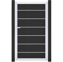 Einzeltor GroJa Flex Grande Premium DIN Universal vormontiert ohne Pfosten Rahmen silber 150 x 180 cm anthrazit