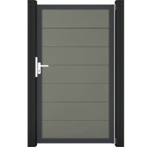 Einzeltor GroJa Flex Grande DIN Universal vormontiert ohne Pfosten Rahmen anthrazit 150 x 180 cm grau