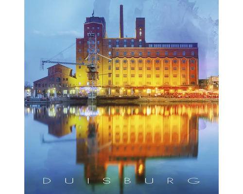 Glasbild Duisburg Innenhafen 1 20x20 cm