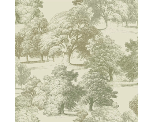 Vliestapete 204701 Belvoir Forrest grün Tapete mit Baumlandschaftsmuster