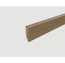 Sockelleiste MDF Holz dunkel foliert 2400 x 58 x 14 mm