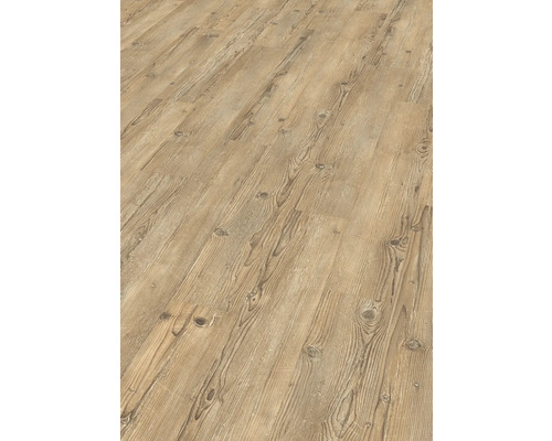 Vinylboden Morella Fichte vintage Landhausdiele 1292 x 193 x 7,5 mm Nahaufnahme eines Laminatbodens in Holzoptik