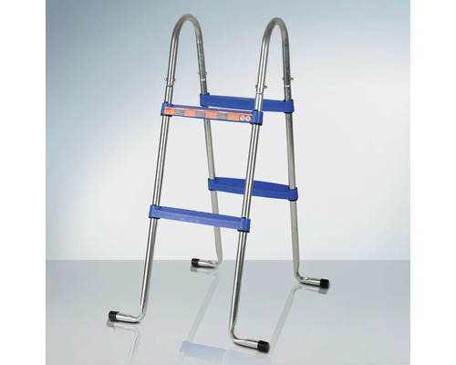 Schwimmbadleiter aus Edelstahl mit zwei Sprossen