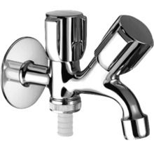 Wasserhahn aus Metall mit zwei Griffen